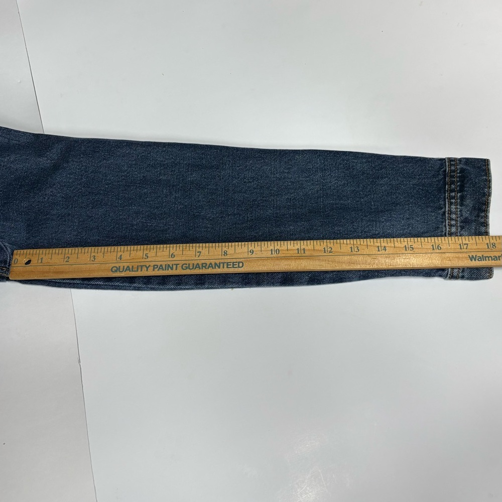 Zena Jeans Women's Dark Blue Jean Jacket Y2K Feminine Cinched Waist Denim XL - Picture 6 of 7